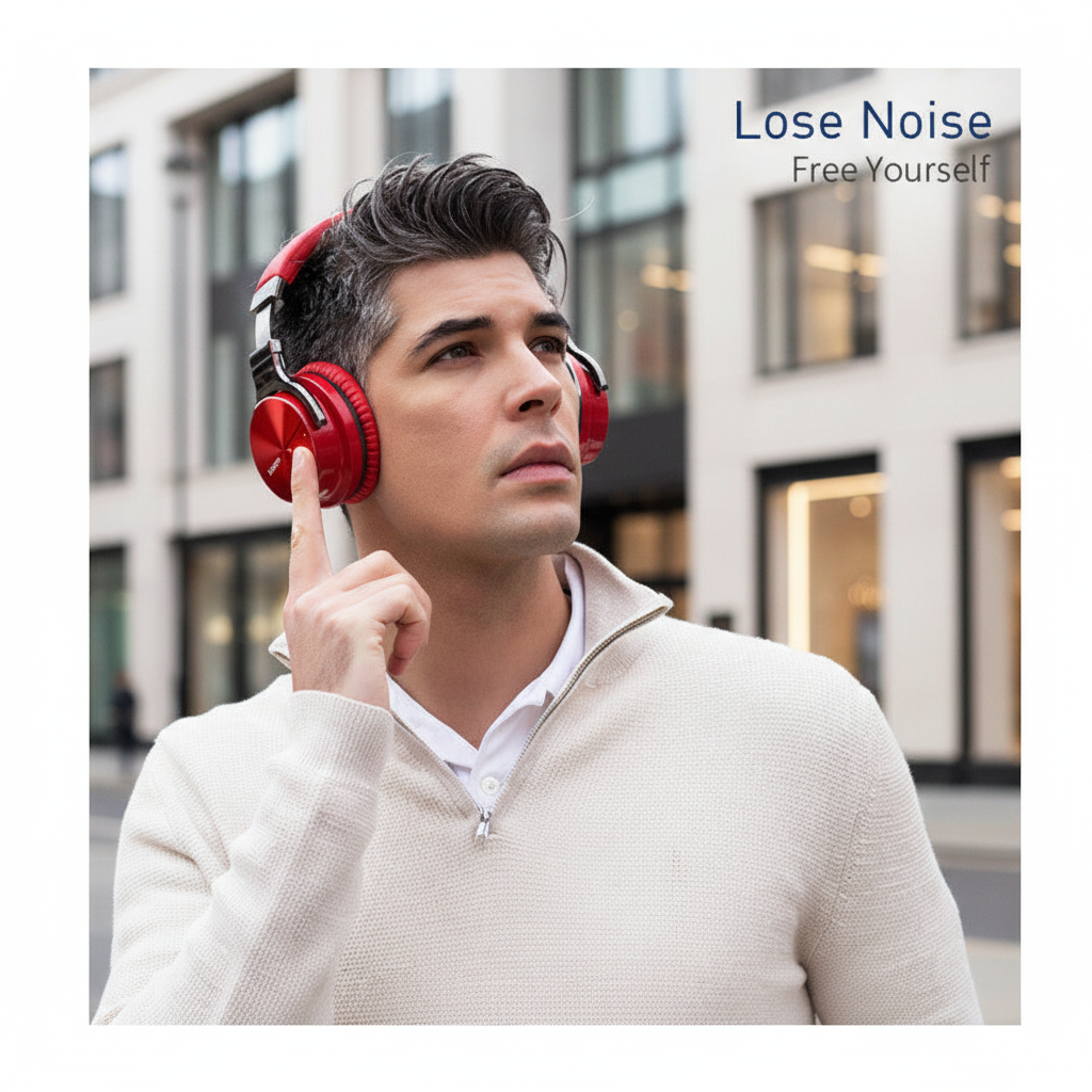 Alexia Nova E7-Pro ANC Headset — Active Noise Cancelling Wireless Bluetooth Headphones