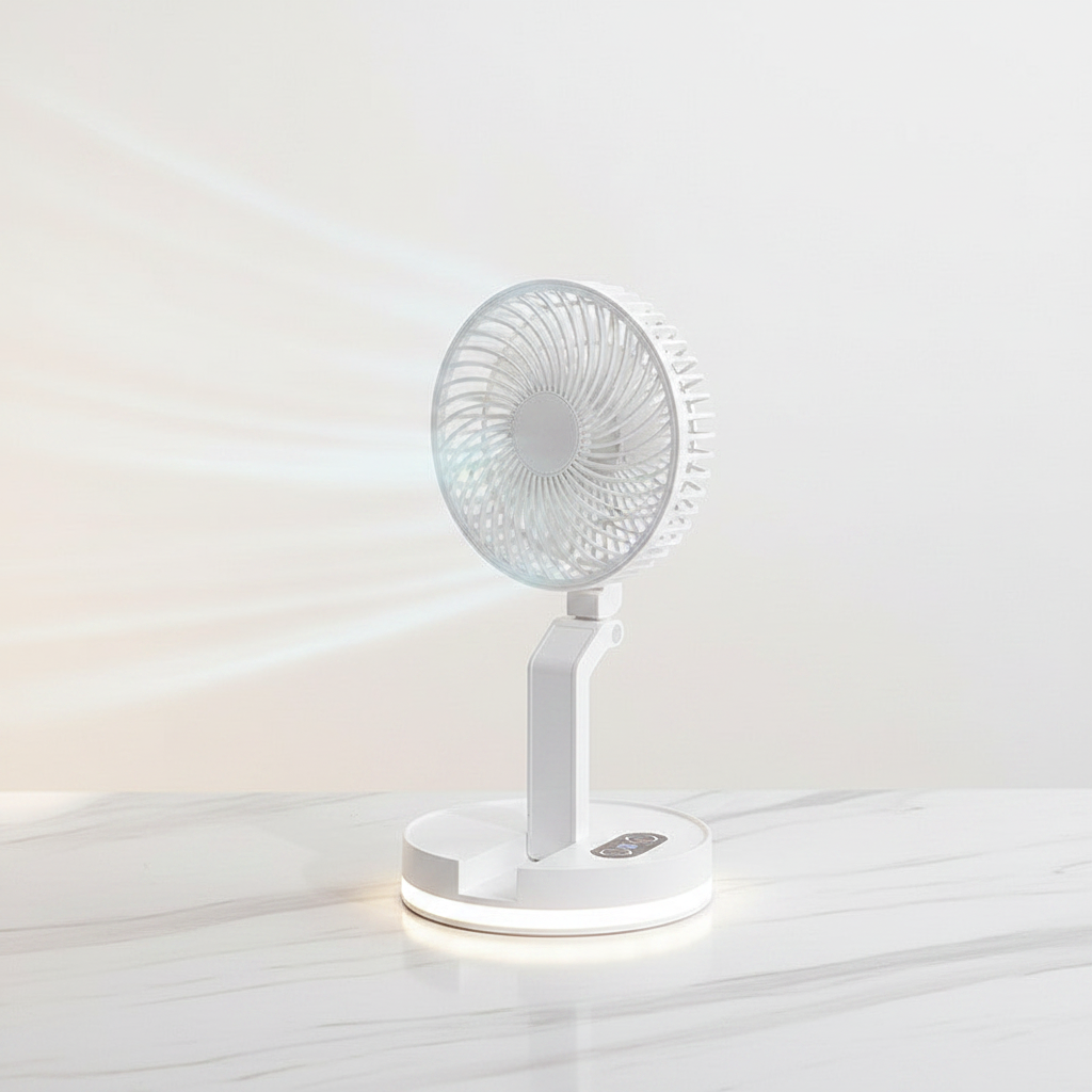 Alexia Nova Household Folding Fan — USB Rechargeable Compact Home Fan