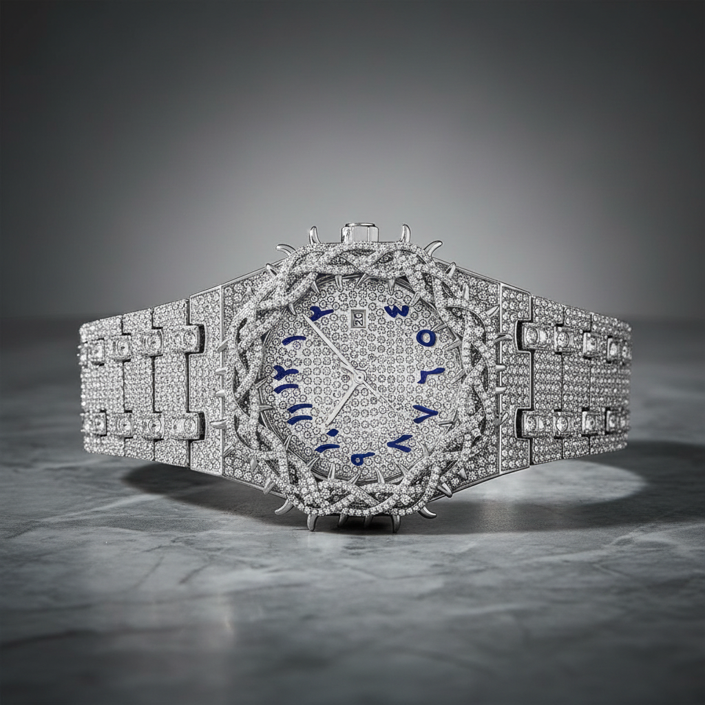 Alexia Nova Men's Luxury Mesh Quartz Watch — Gold & Silver Premium Style