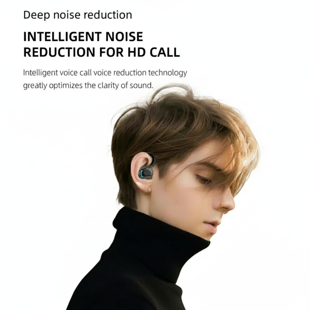 Alexia Nova Bluetooth 5.1 Ear Hook Earbuds — Wireless Stereo Earphones with Mic